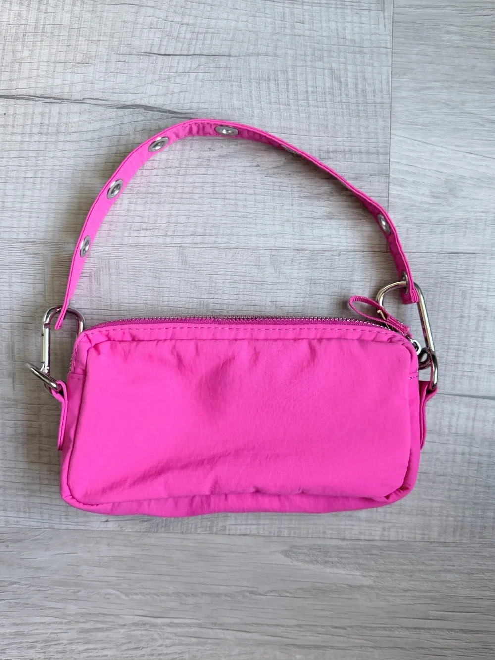 Urban Outfitters Hot Pink Y2K Cargo Nylon Shoulder Bag